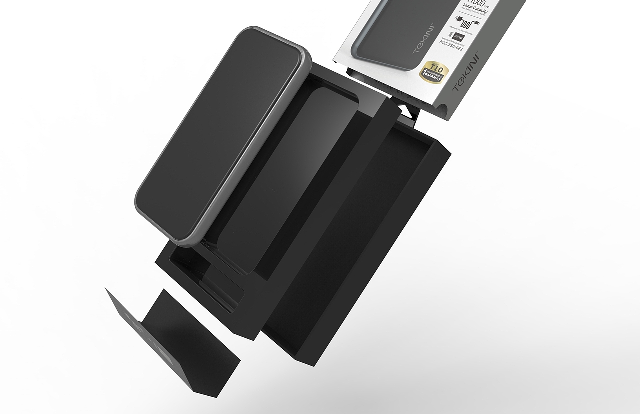 电源包装、钢化膜包装设计