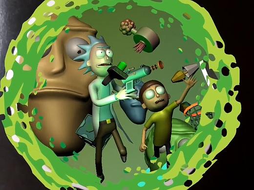 Rick & Morty - AR poster 增强现实海报设计