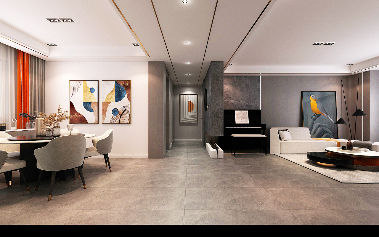 济南万泰装饰公园九里160平轻奢风格案例