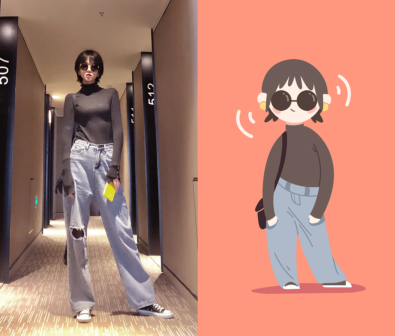 尝试一下不同的风格画自己