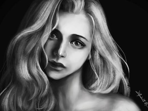 临摹人物-1号长发小姐姐