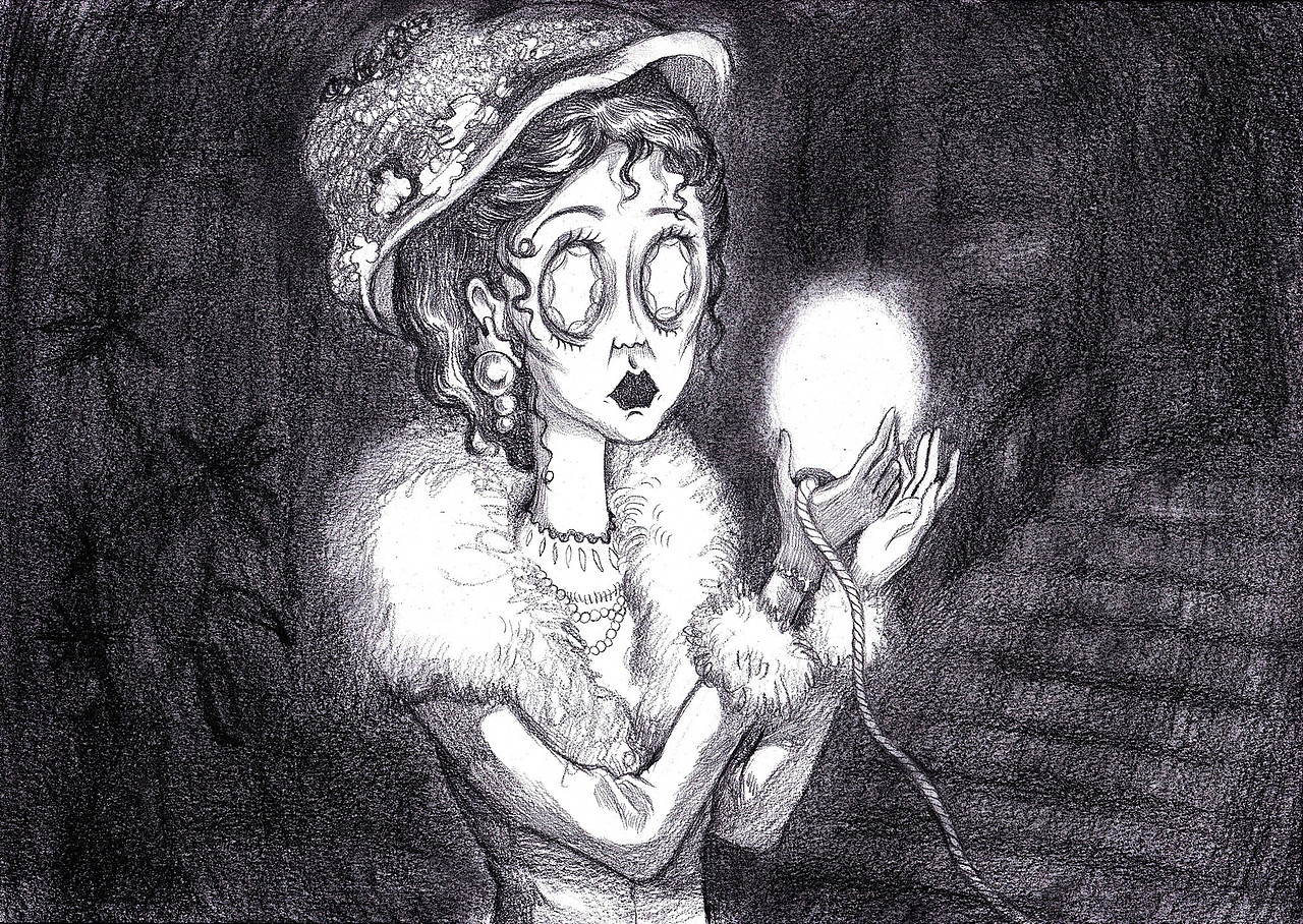 3.对灯光的依恋:越来越多的人使用灯了,尤其是贵族,这是一位欧洲的贵族女士,对灯泡有着疯狂的迷恋。