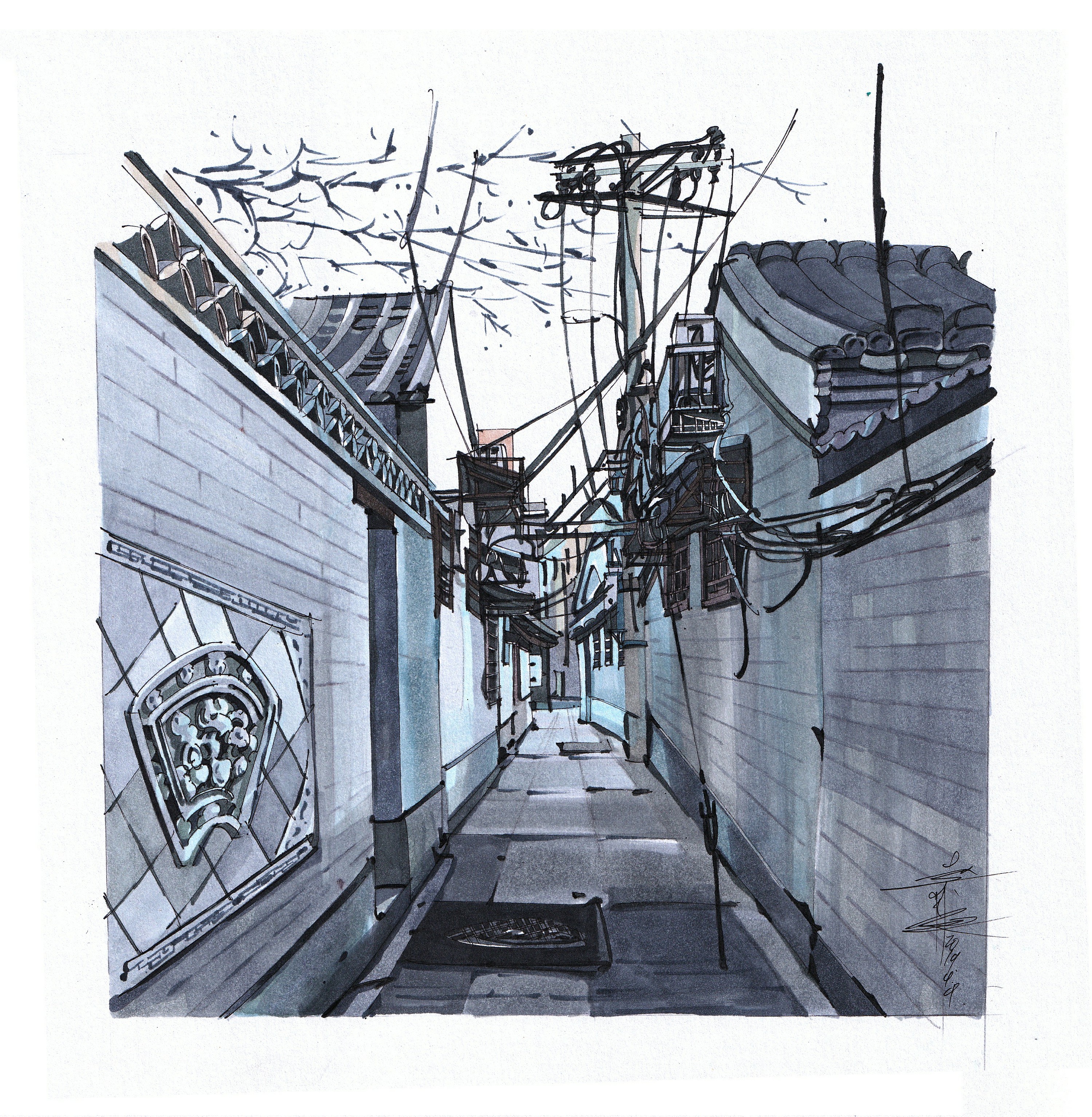 【北京 广州】手绘合集|插画|创作习作|赵航马克笔 - 原创作品 - 站酷