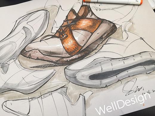WellDesign鞋子手绘该如何画