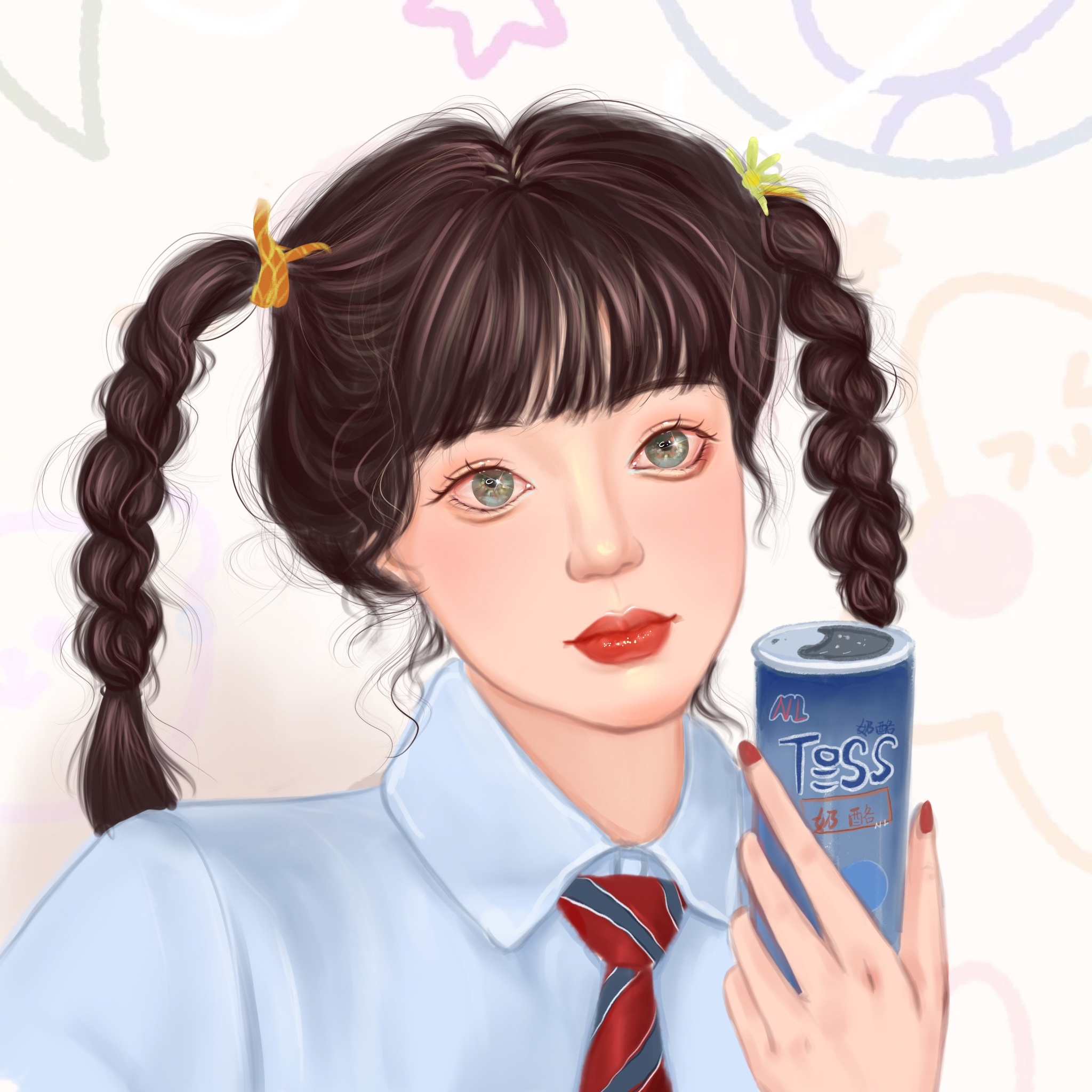 原创手绘头像|插画|创作习作|可乐菲菲鸭 - 原创作品 - 站酷 (zcool)