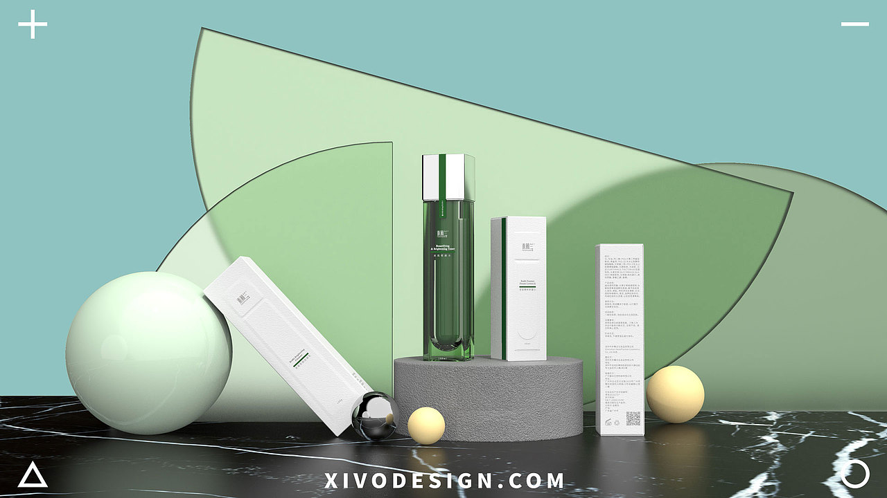 佳简几何通过一系列的调研和对禾葡兰品牌的梳理,提炼出「定制化」和「专业感」两个关键词。以借认知力的手法,从天然具备专业度及信赖感的医疗容器中寻找灵感,展现了草本精华进入试管萃取的专研态度,体现禾葡兰的专业感、无添加、定制化的肌肤解决方案。
<br>优质的产品与独特的品牌理念及产品视觉,让禾葡兰迅速被消费者所认知,年度销售总额破亿。