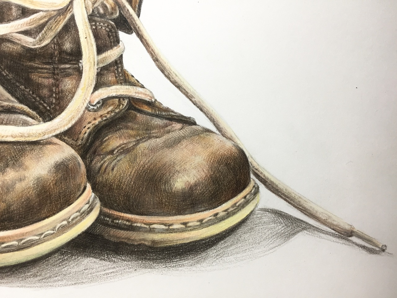 彩铅大头皮鞋_毛伟漫画-站酷zcool