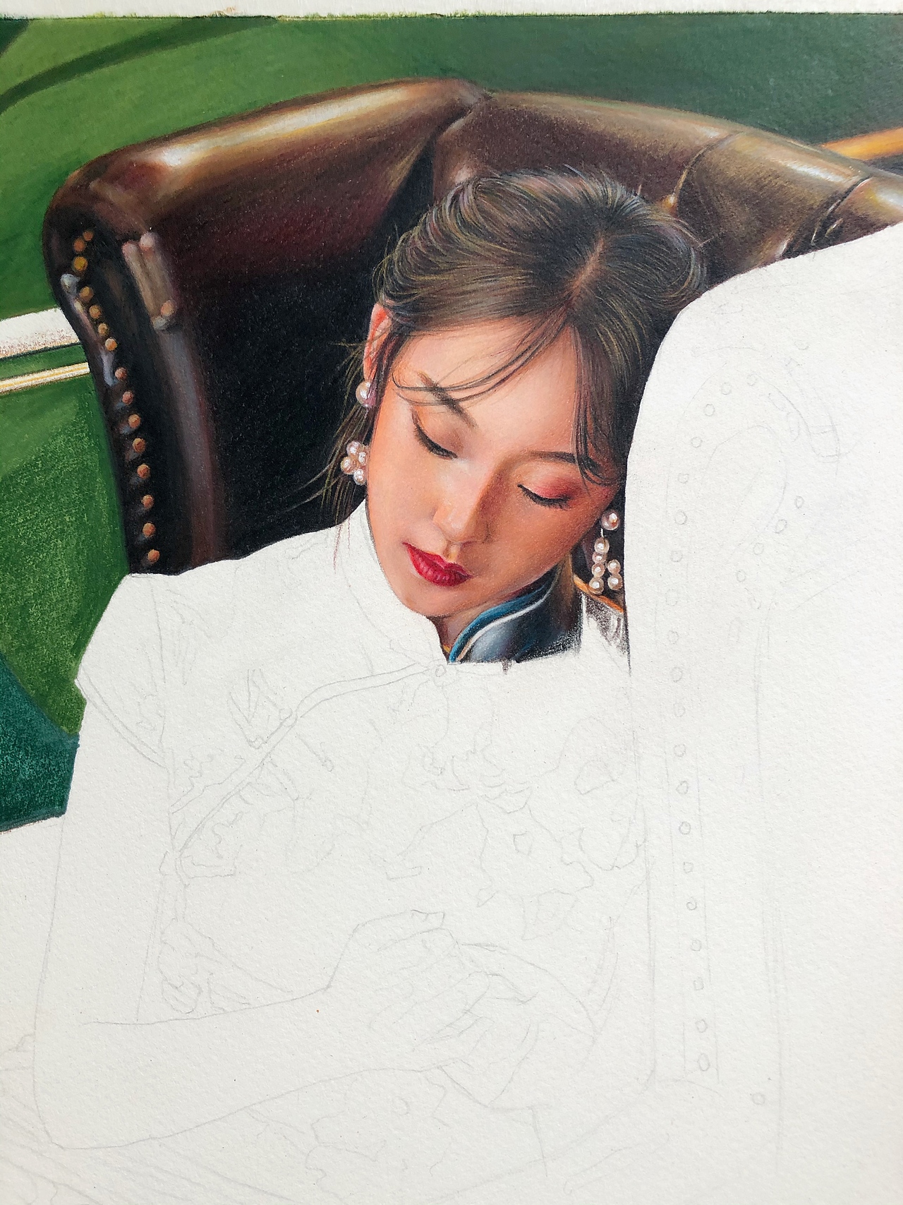 彩铅画《孤灯暖不明》（图ZMTkyMTUxNTA4） - 绘画 - 站酷设计师大叔左右原创素材 - 站酷ZCOOL