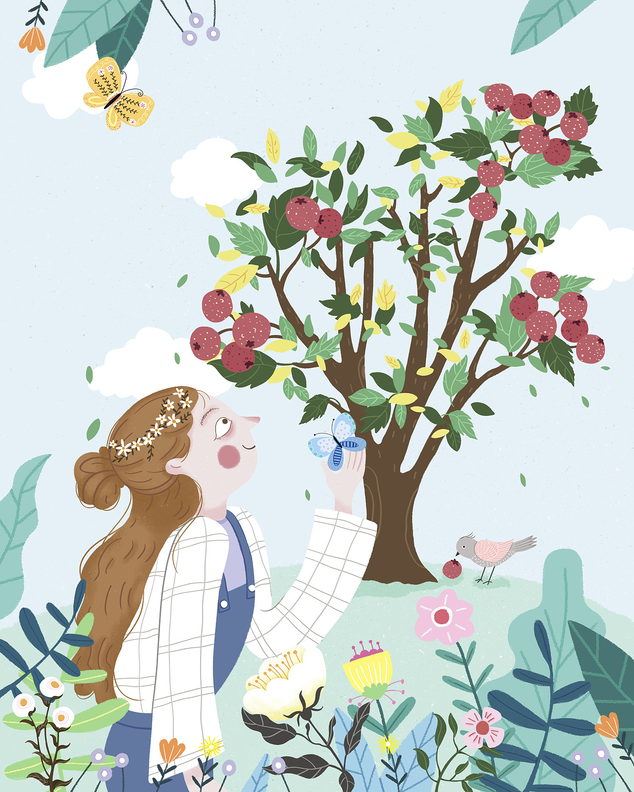 山楂的包装插画