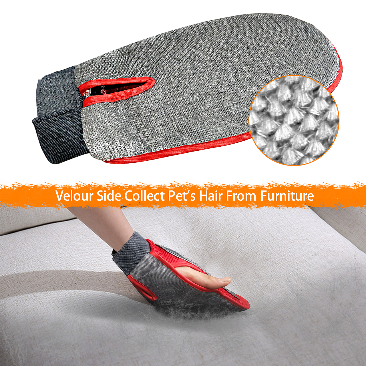 亚马逊主图-左右手通用宠物洗澡手套