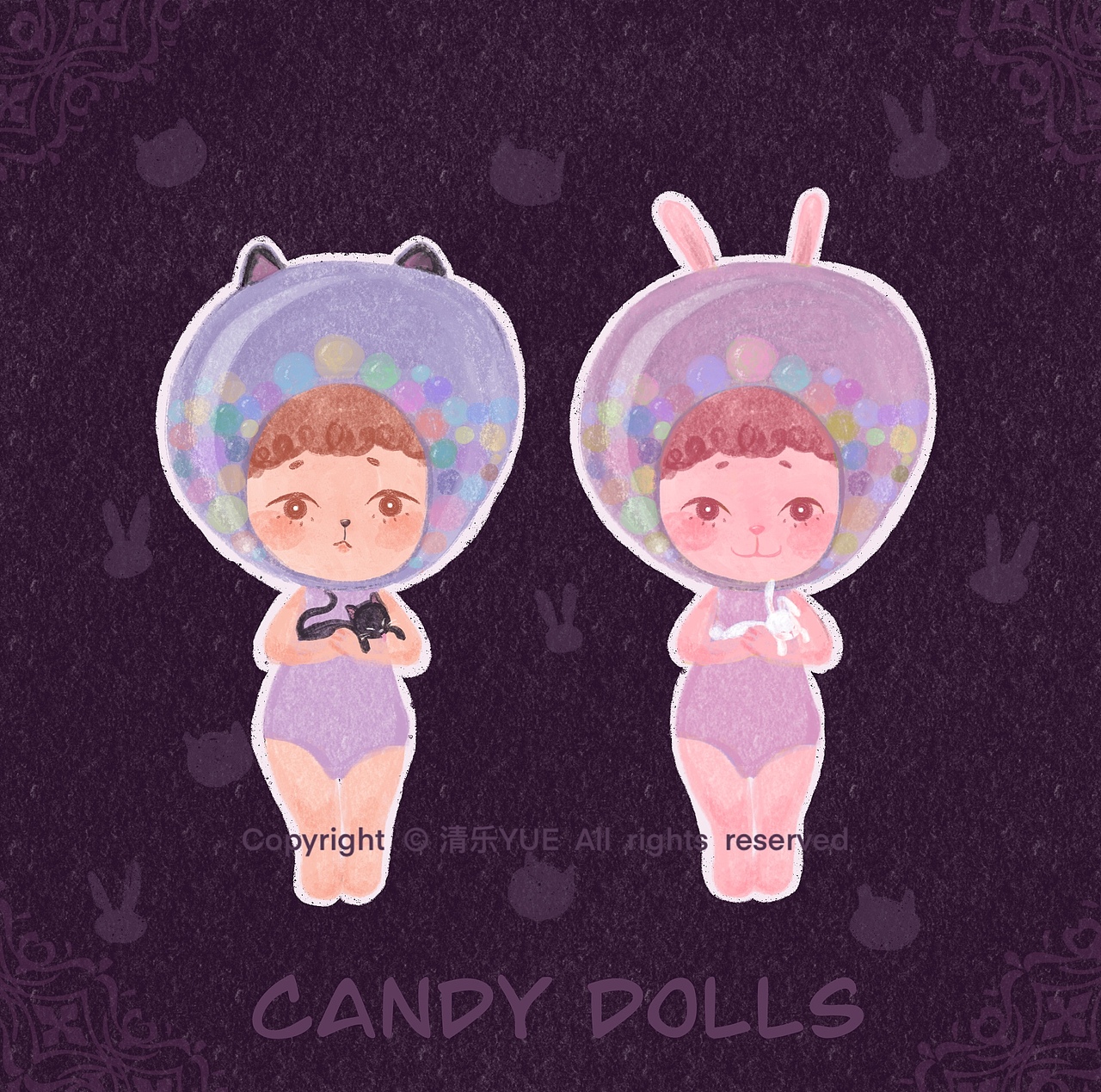 设计了两个糖果娃娃