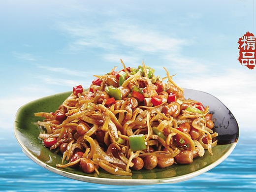 银鱼花生标签及包装盒