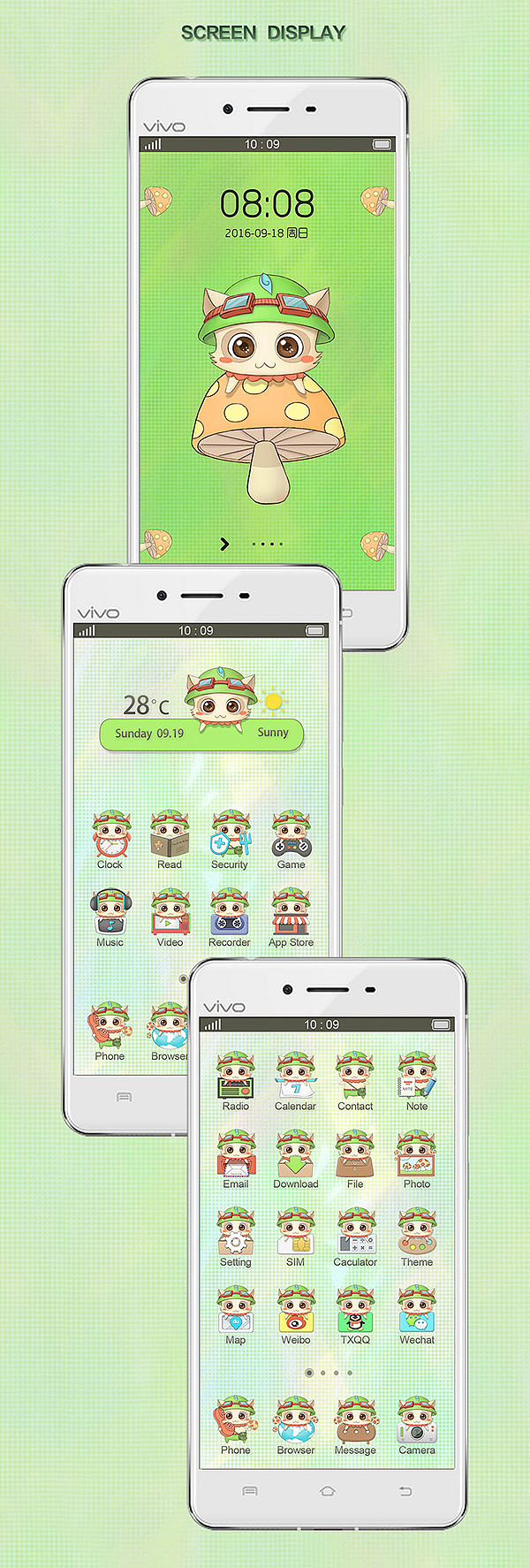 提莫主题图标 手机主题GUI（图ZNzA5NDc0ODg=） - 主题/皮肤 - 站酷设计师CamilaQAQ原创素材 - 站酷ZCOOL