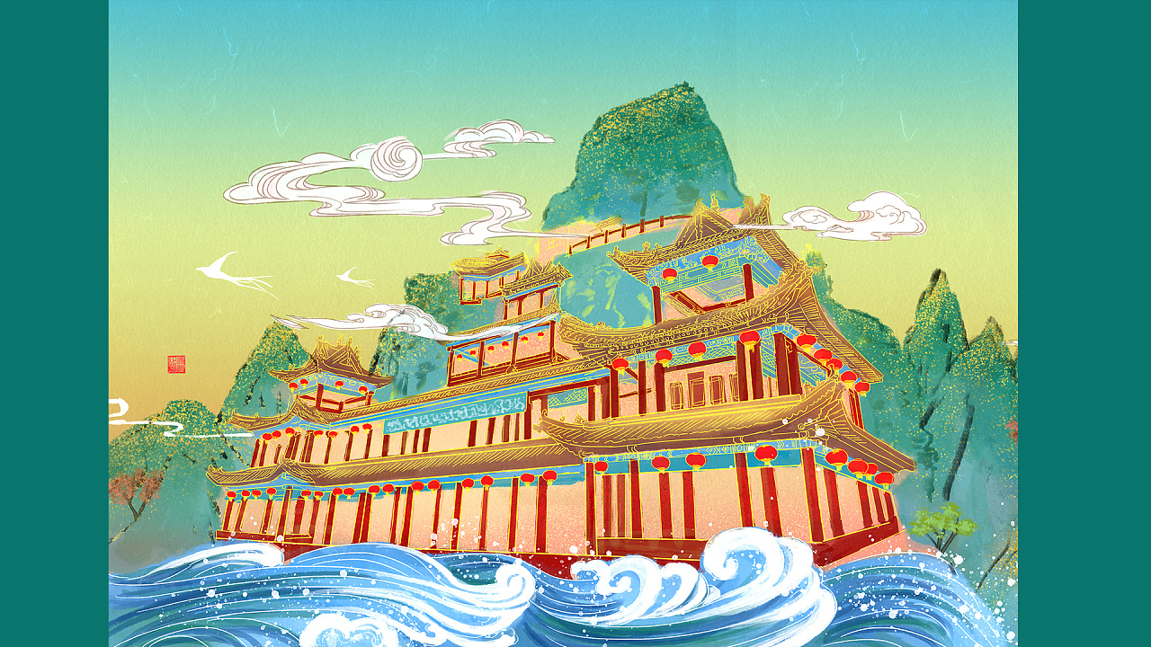 国风 榆林建筑|插画|创作习作|二十四暮里 - 原创作品 - 站酷 (zcool)