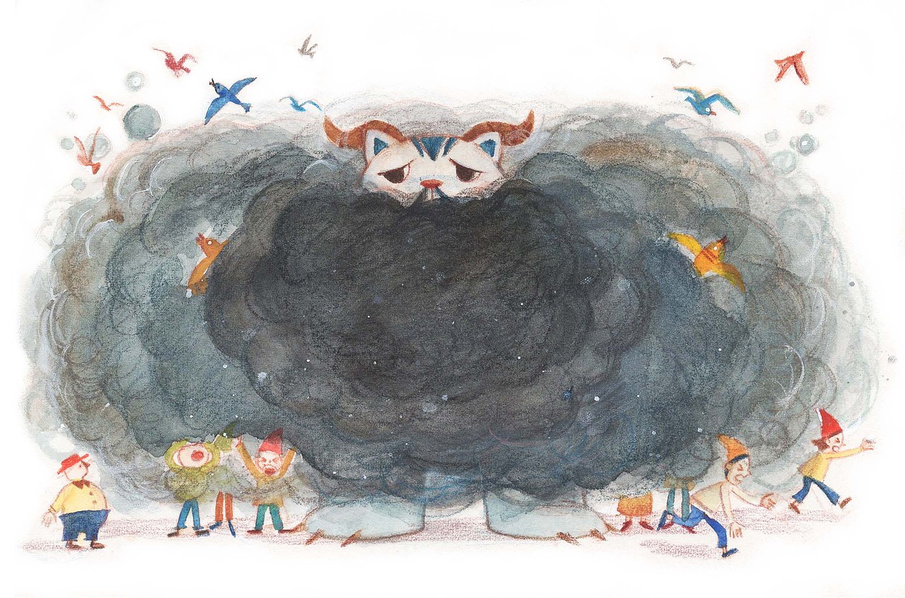 儿童文学插图《怪物咕吧》