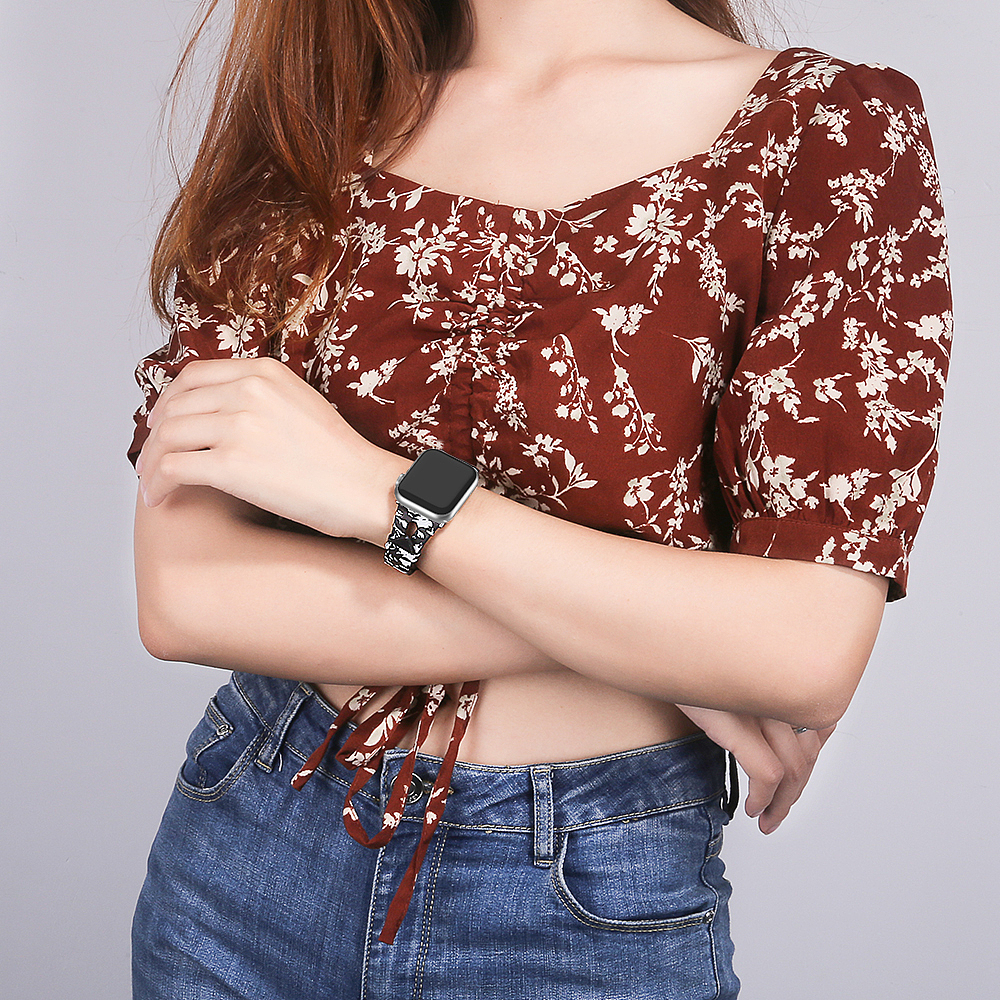 实拍苹果手表表带场景佩戴图