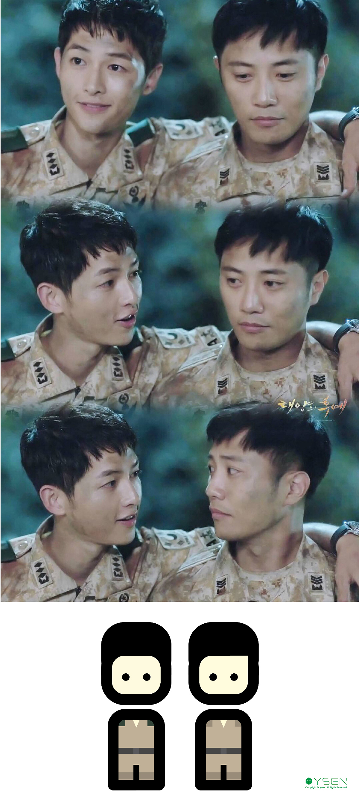 太阳的后裔-公仔-战友篇（图ZNDY0NTIyMDg=） - 图案 - 站酷设计师forestsen原创素材 - 站酷ZCOOL