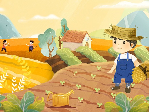 课程插画-田园风光