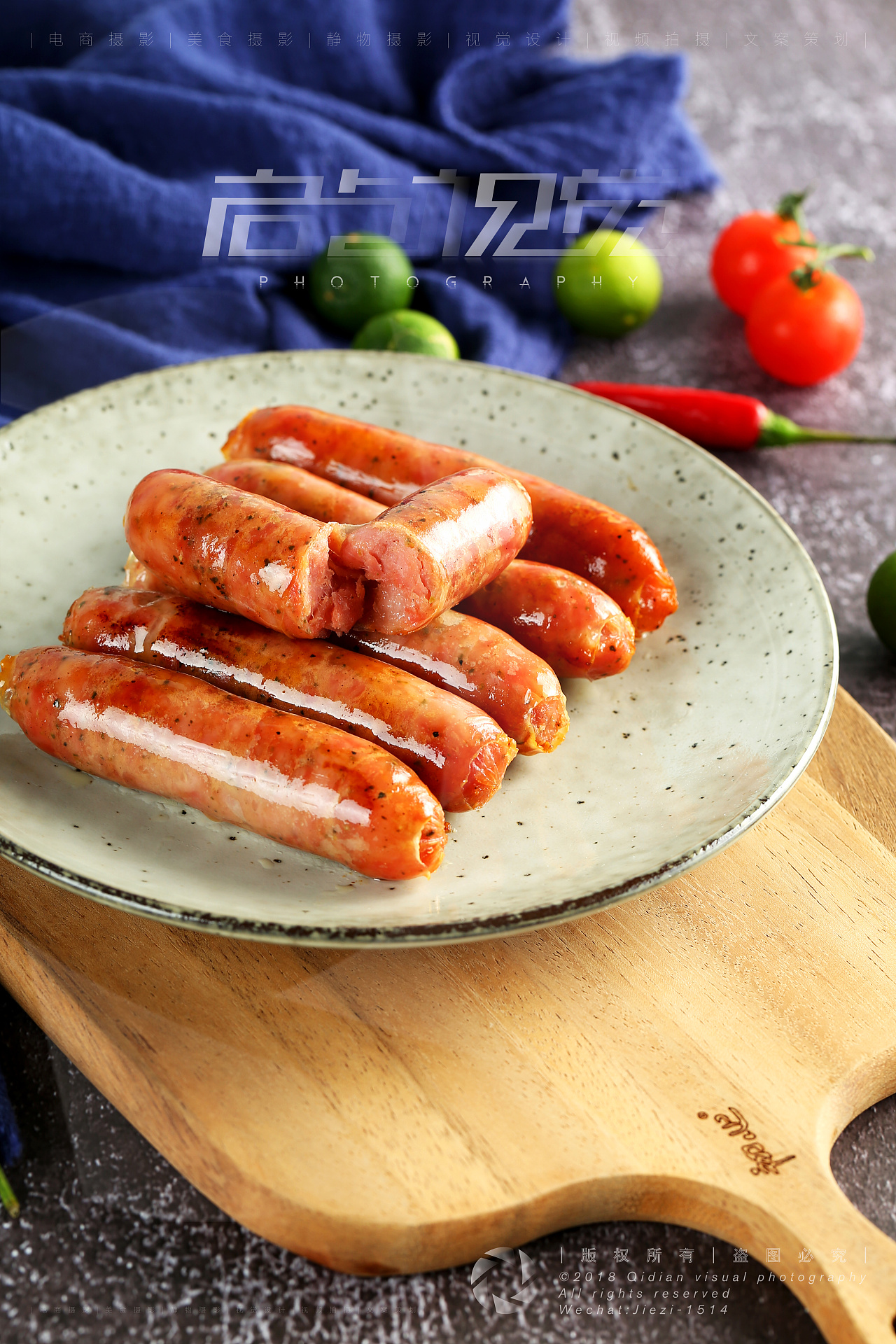 玉米烤肠 | 美食摄影