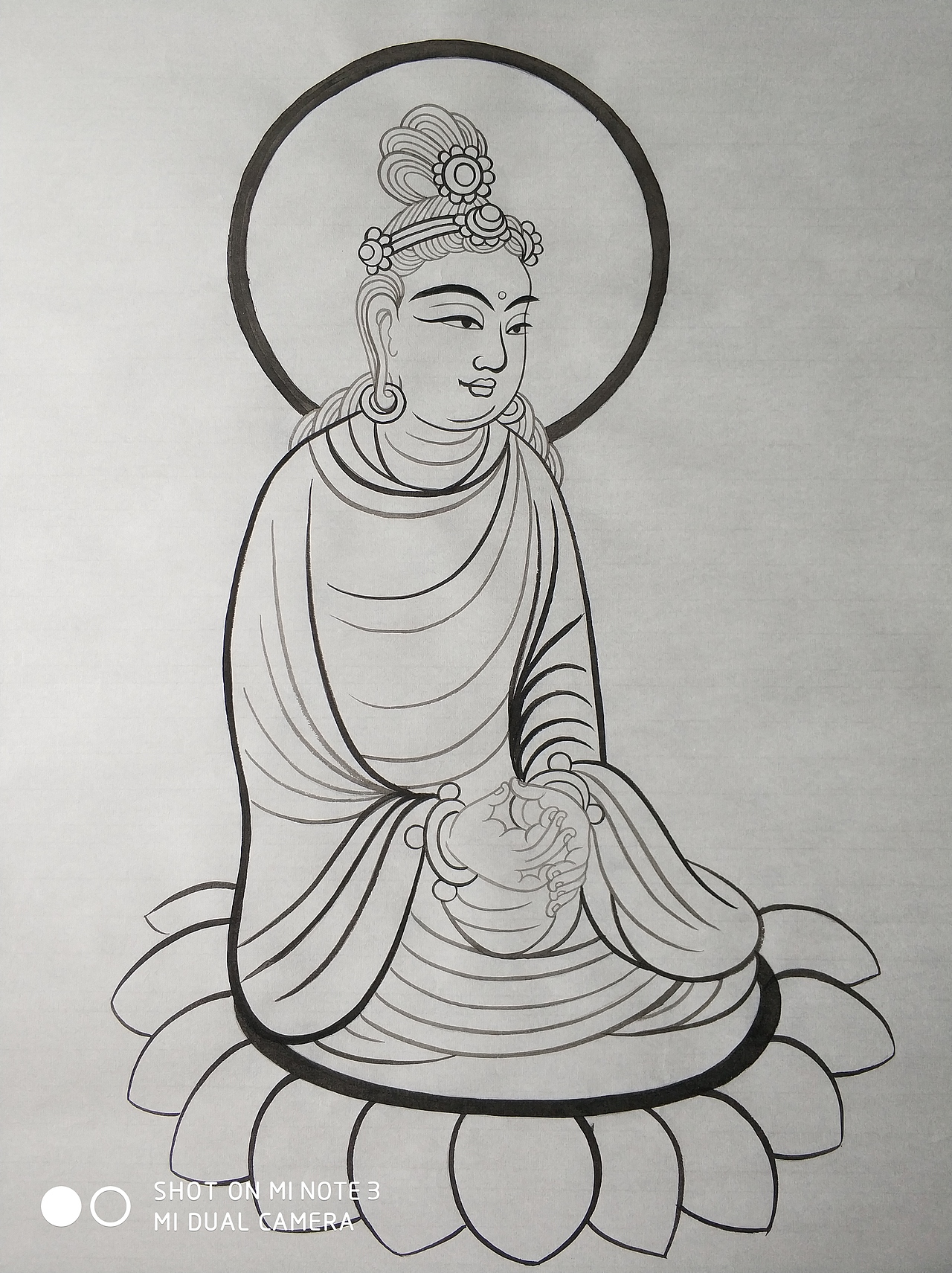 敦煌壁画人物线描稿