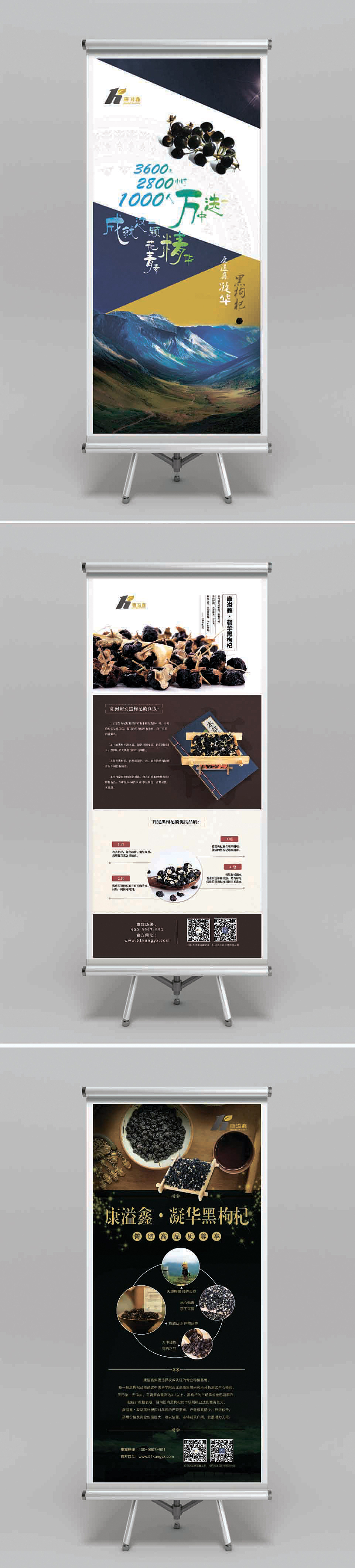 康溢鑫中药品牌宣传品物料-黑枸杞系列