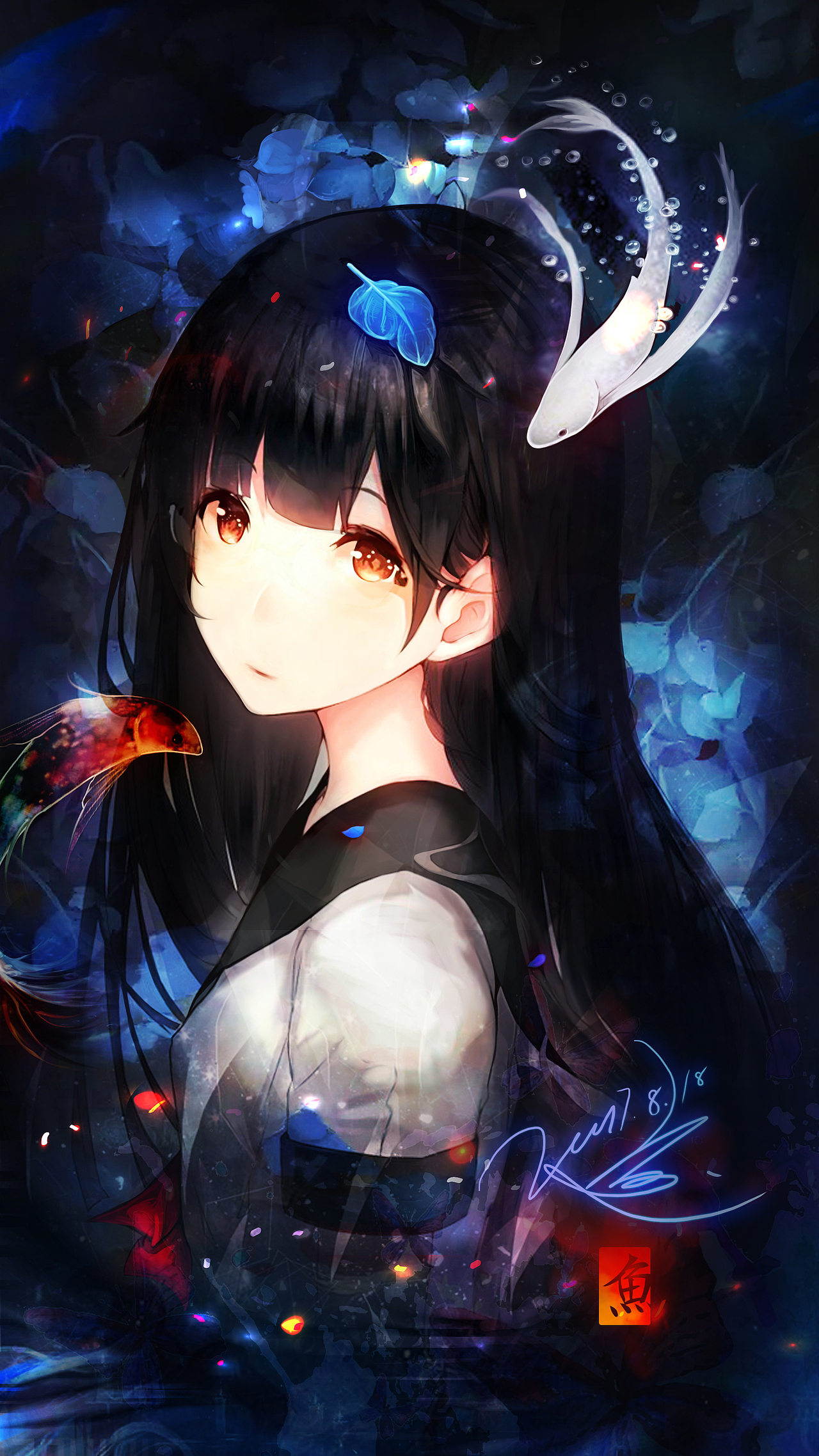 《红白鱼》（图ZMTQyOTI1MjMy） - 创作习作 - 站酷设计师尘微丶熏神染骨原创素材 - 站酷ZCOOL