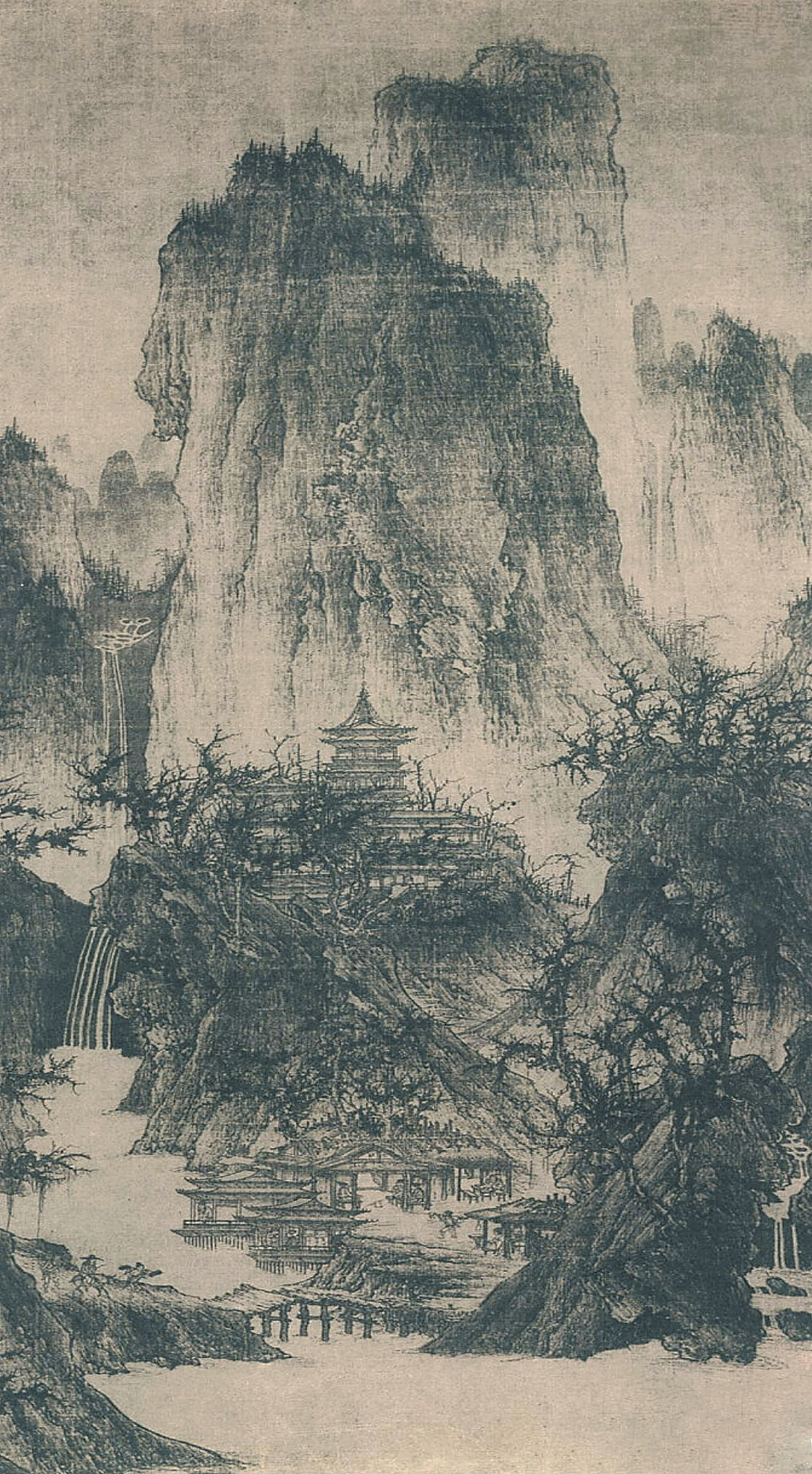 宋 李成《 晴峦萧寺图》