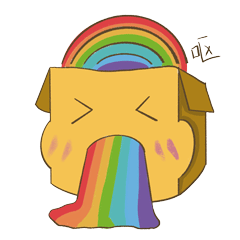 微信表情包 快递盒小方