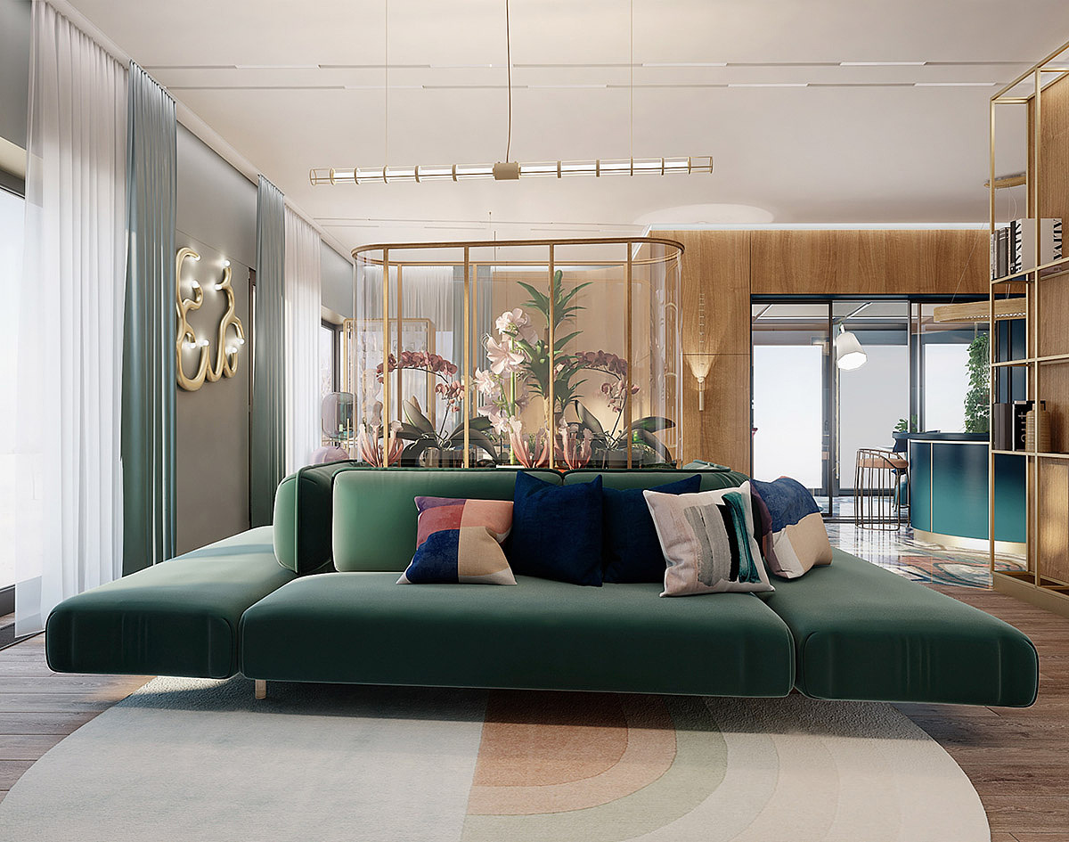 精致的小规模豪华与美丽的植物