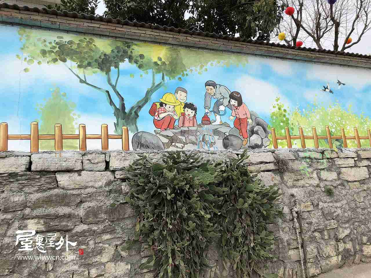 盛三村实景互动彩绘墙绘（图ZMTQzMzM1NTMy） - 新锐潮流插画 - 站酷设计师屋里屋外艺术设计原创素材 - 站酷ZCOOL