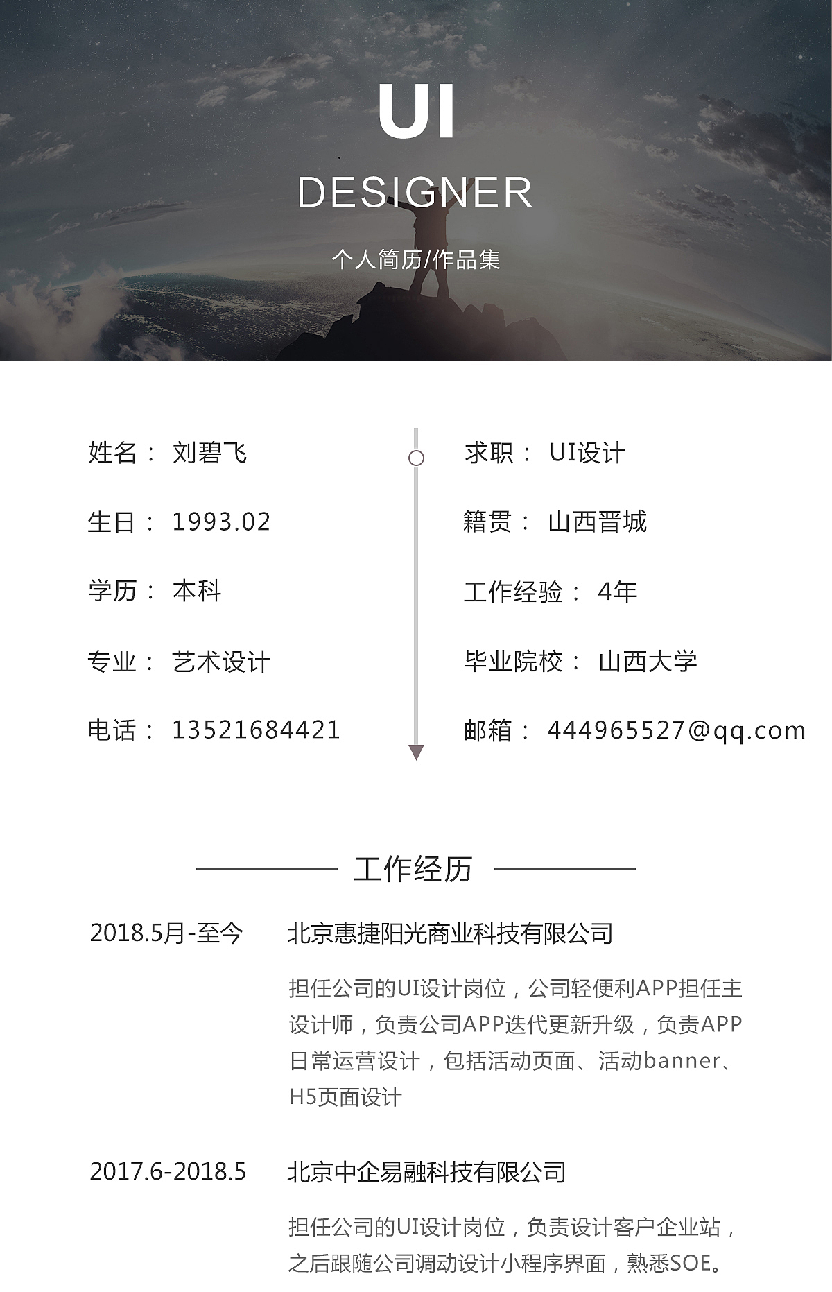 个人简历—作品集