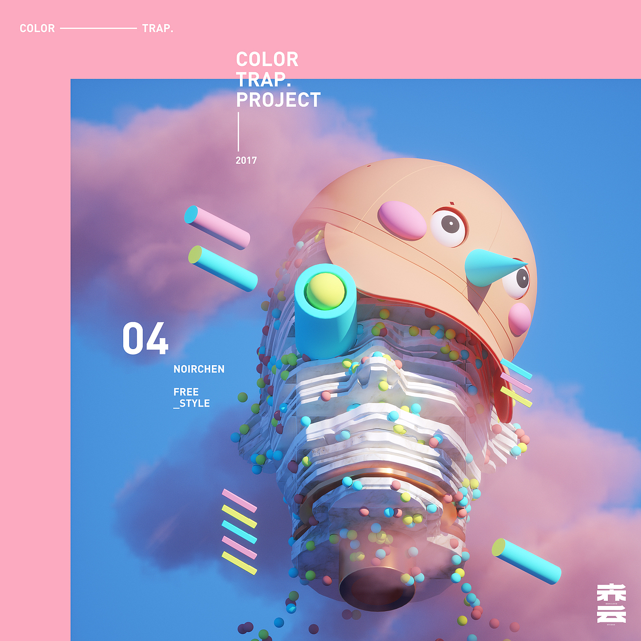 # C4D Freestyle# Color-trap（图ZODc3MjYzNzY=） - 海报 - 站酷设计师灰昼原创素材 - 站酷ZCOOL