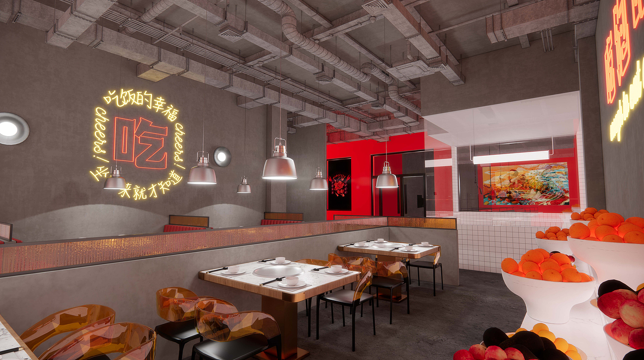 北京 快活牛 潮汕牛肉火锅（国潮风）（图ZMjcwNjk4MzI0） - 酒店餐饮设计 - 站酷设计师腔调原创素材 - 站酷ZCOOL