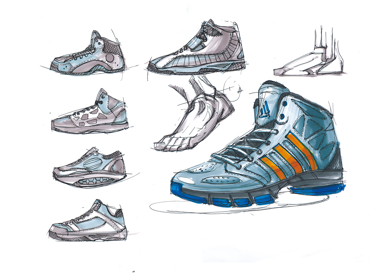 球鞋插画手绘图片