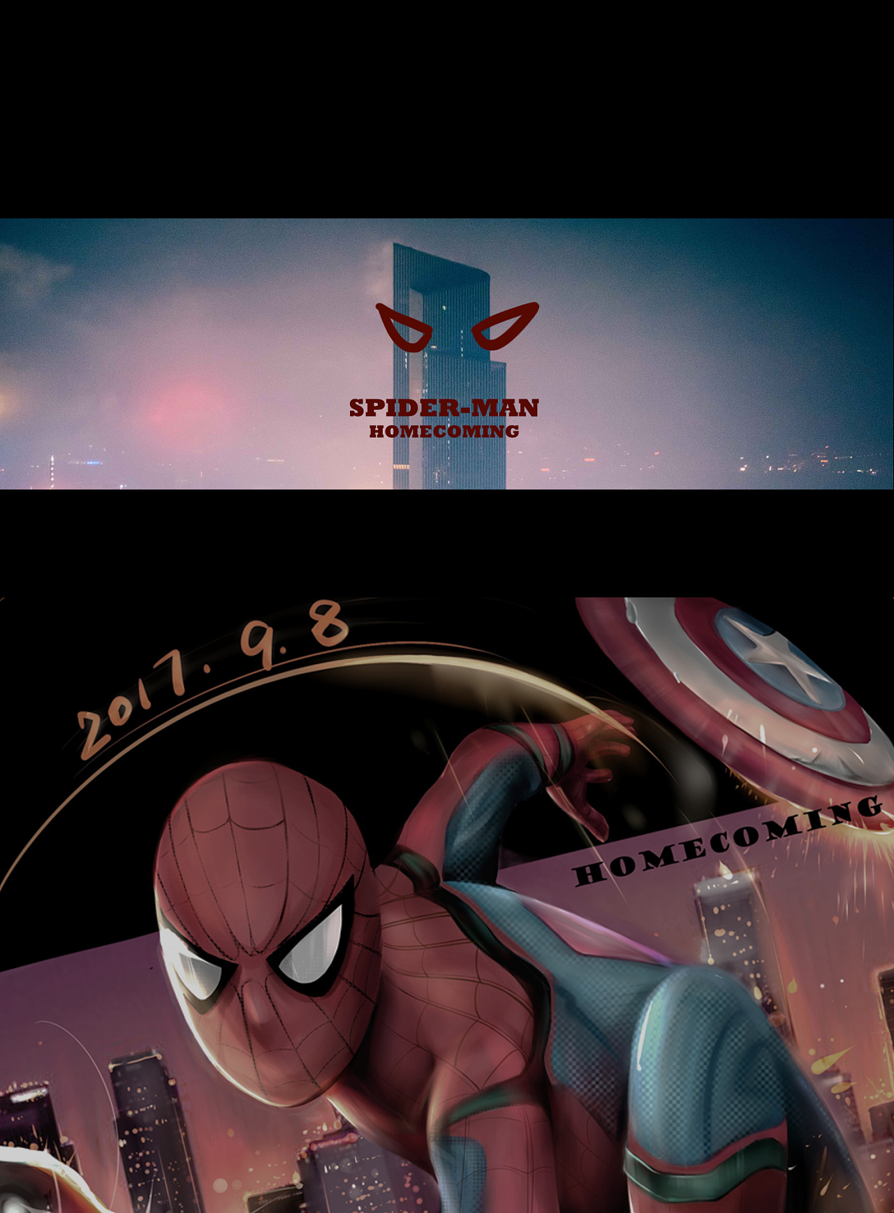 【蜘蛛侠英雄归来】插画海报