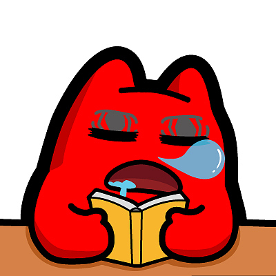i79【魔鬼猫表情-睡觉】#半身 看书 假装学习 流口水 鼻涕泡 伪装 ip