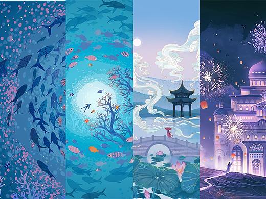 深海·宫殿·湖 插画&动效设计