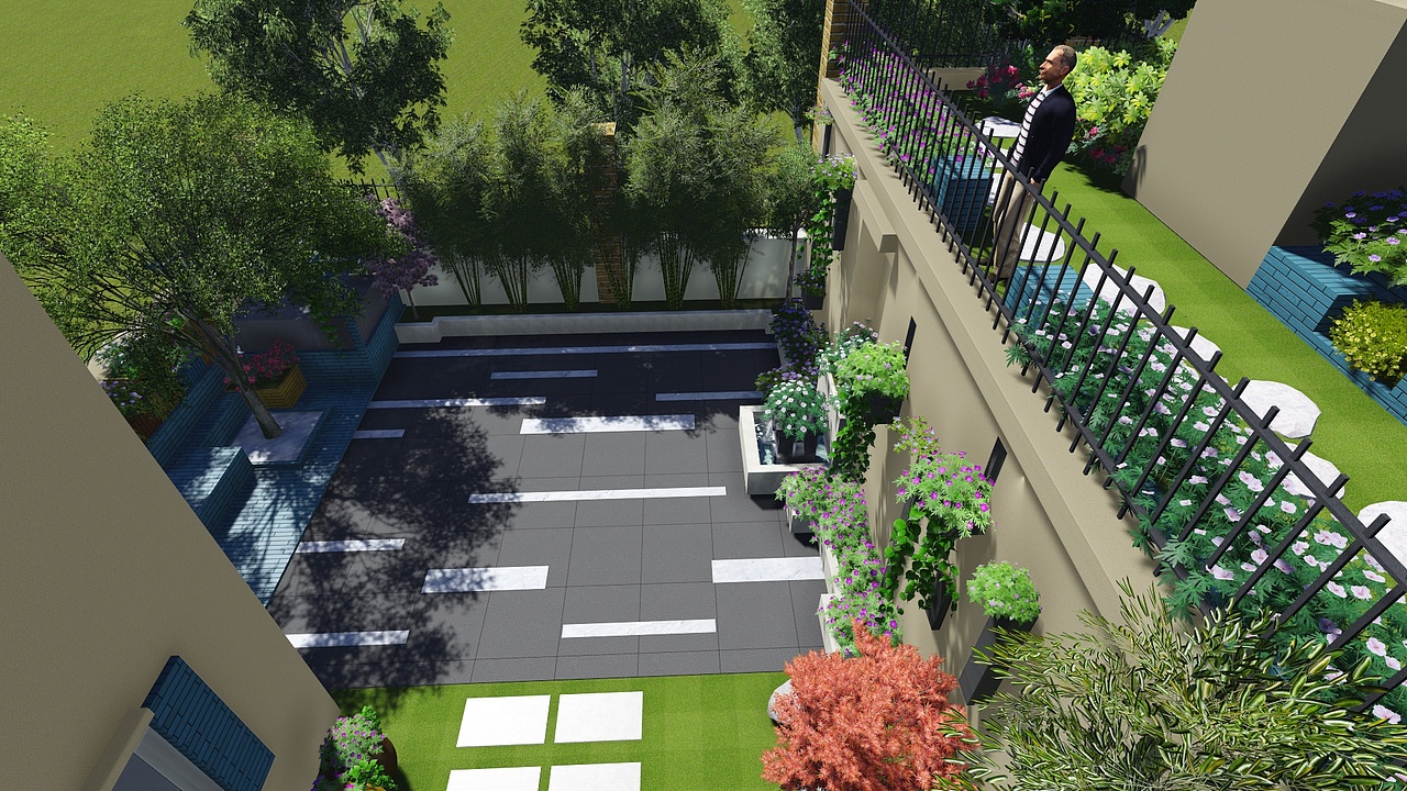 北京龙湖别墅庭院景观设计