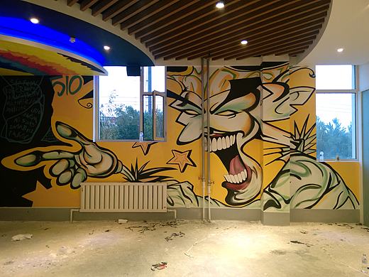 3D手绘 墙体绘画 室内设计