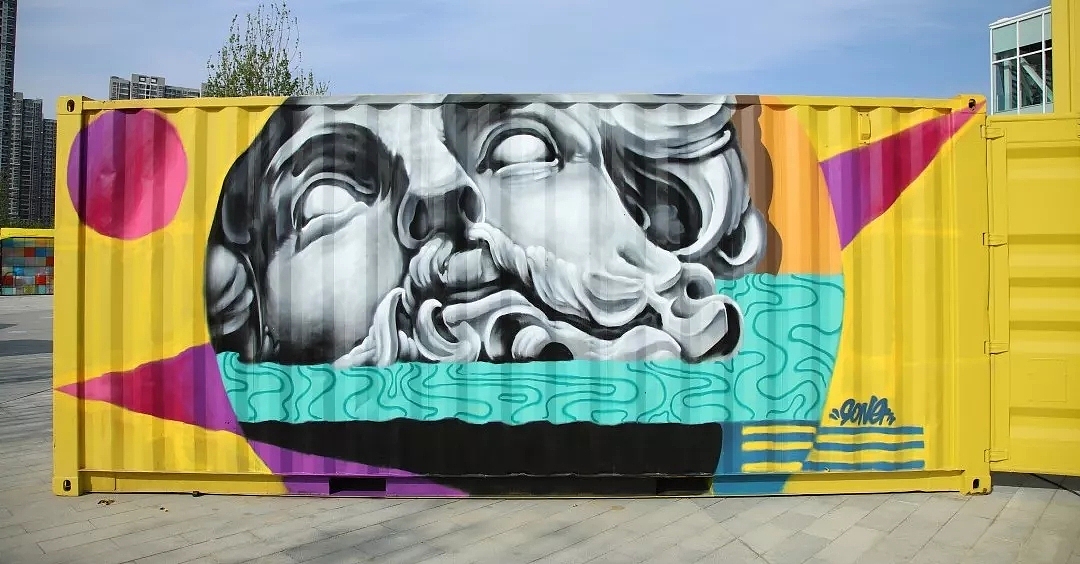 集装箱涂鸦·郑州（图ZMTU5Mjg3NjE2） - 绘画 - 站酷设计师xmark极意涂鸦原创素材 - 站酷ZCOOL