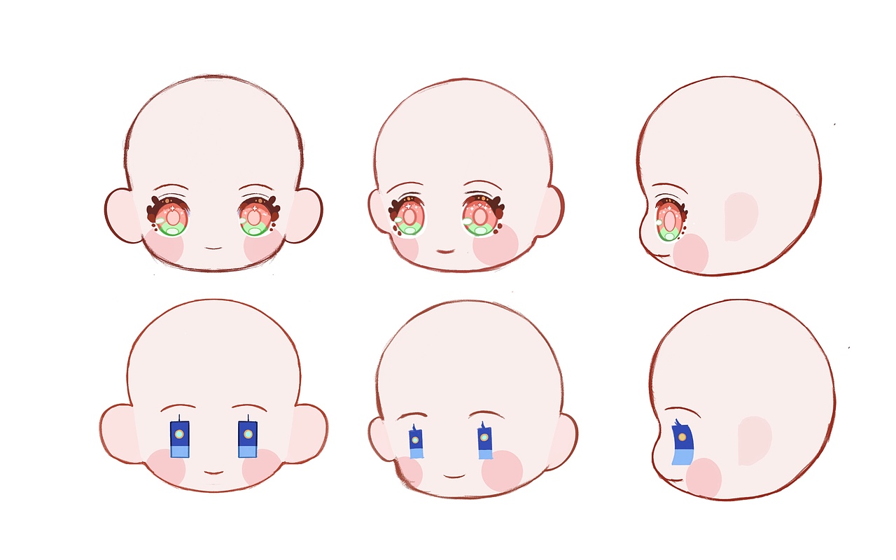 Q版人物篇-人物头像（图ZMzU0OTcyMjky） - 创作习作 - 站酷设计师小熊梦游日记原创素材 - 站酷ZCOOL