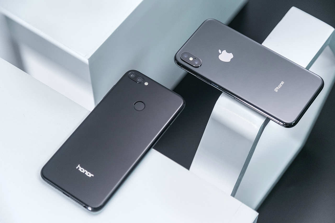 荣耀9i 对比 iPhone X 产品摄影