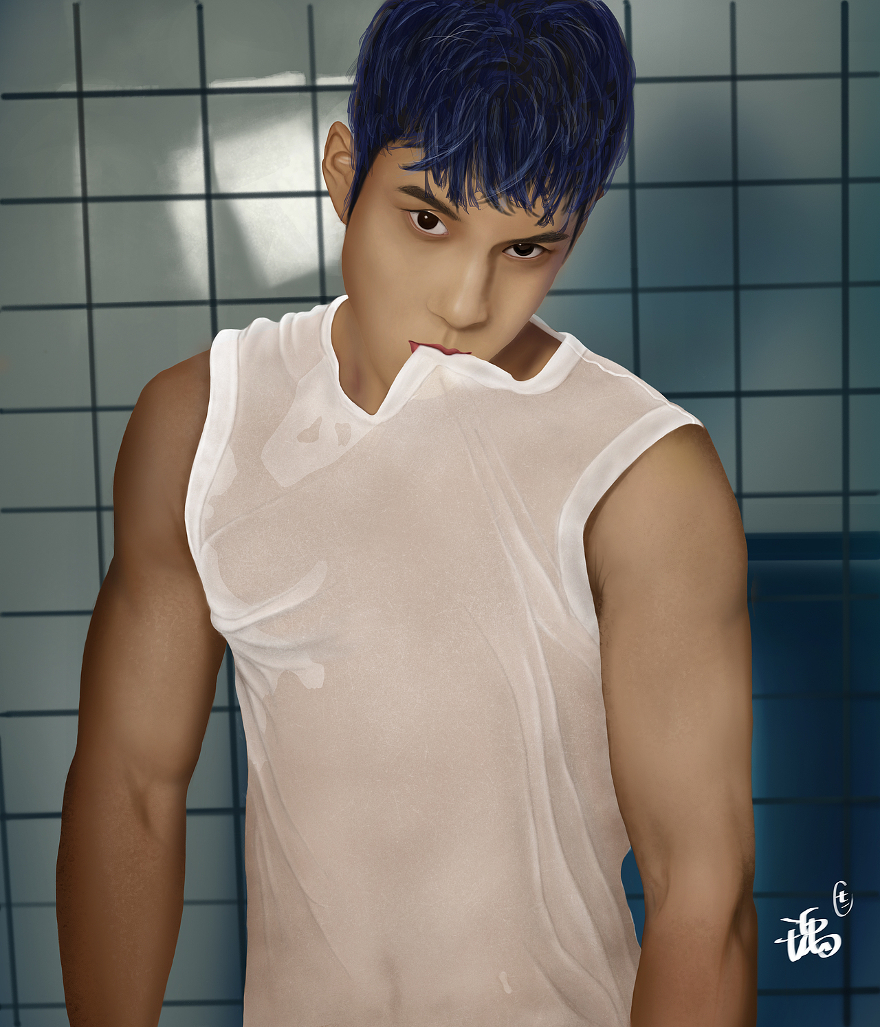 ps板绘 偶像的力量----韩东君（图ZODkzMDYzMzY=） - 创作习作 - 站酷设计师舌孖奏事我原创素材 - 站酷ZCOOL