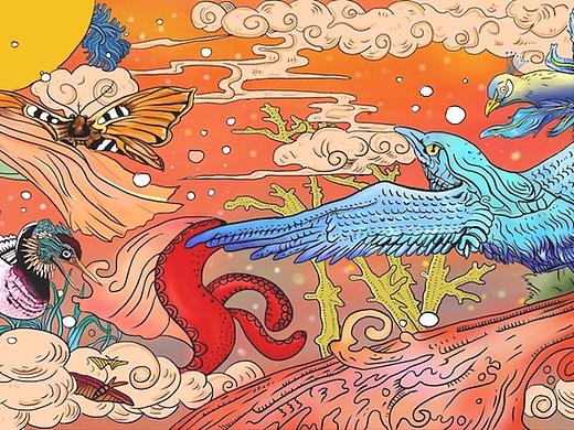 "给我一个家"大自然环境保护系列插画