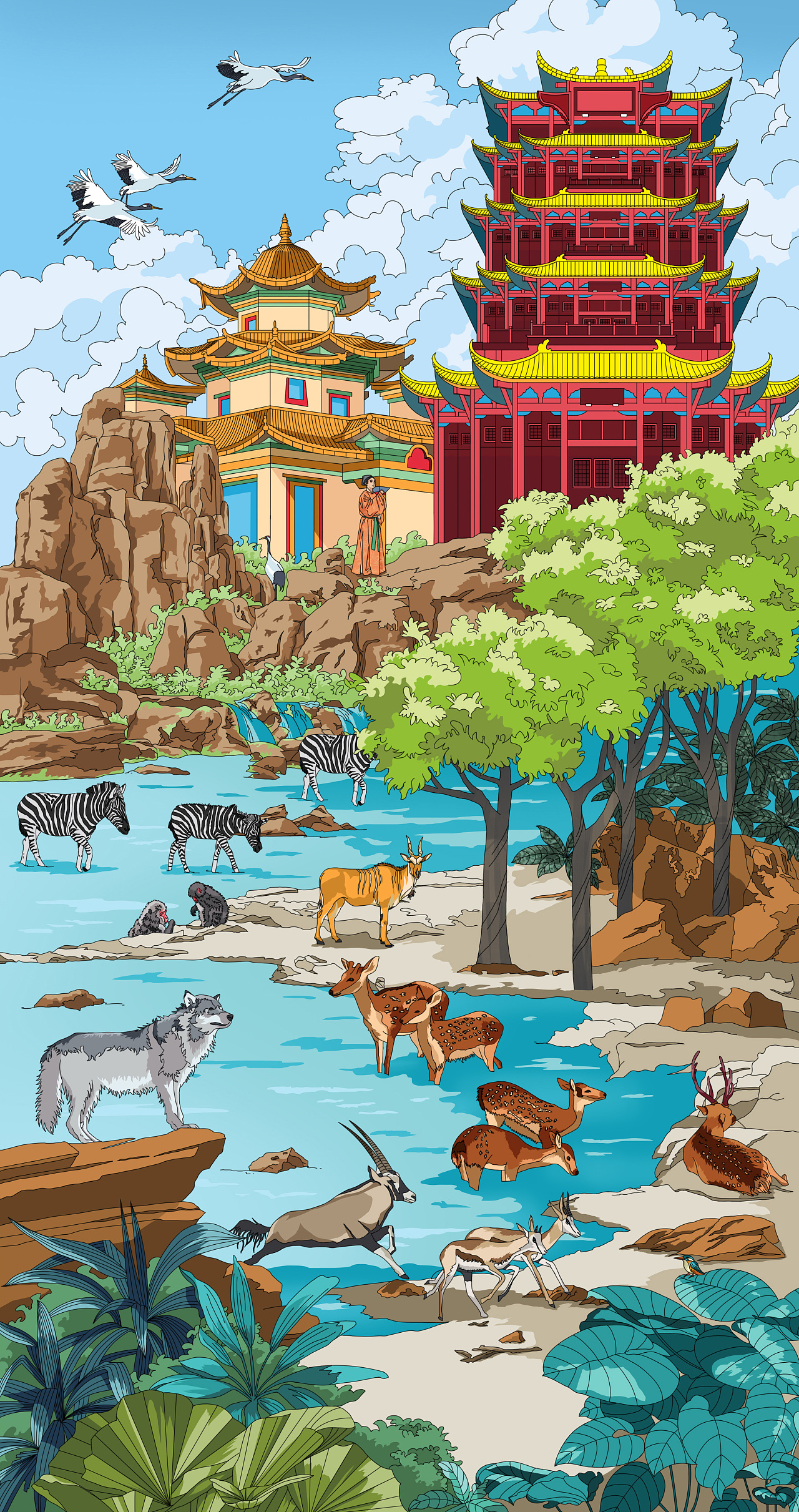 动物迁徙|插画|创作习作|大金牙本牙 - 原创作品 - 站酷 (zcool)