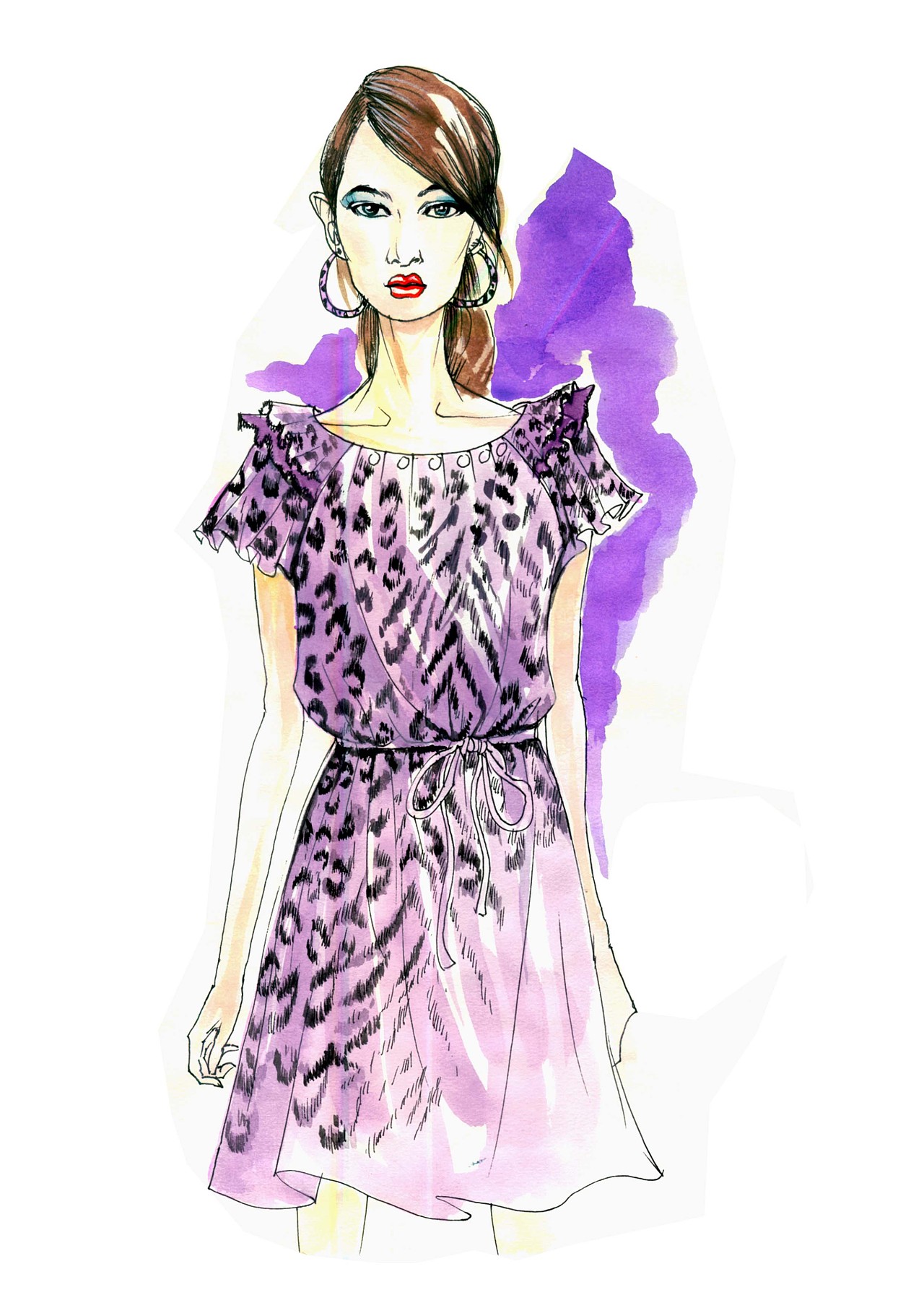 丝绸 时装设计 效果图设计稿4