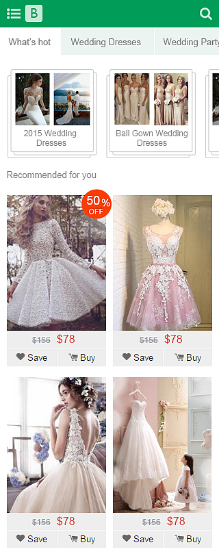 外贸电子商务移动wap端UI设计