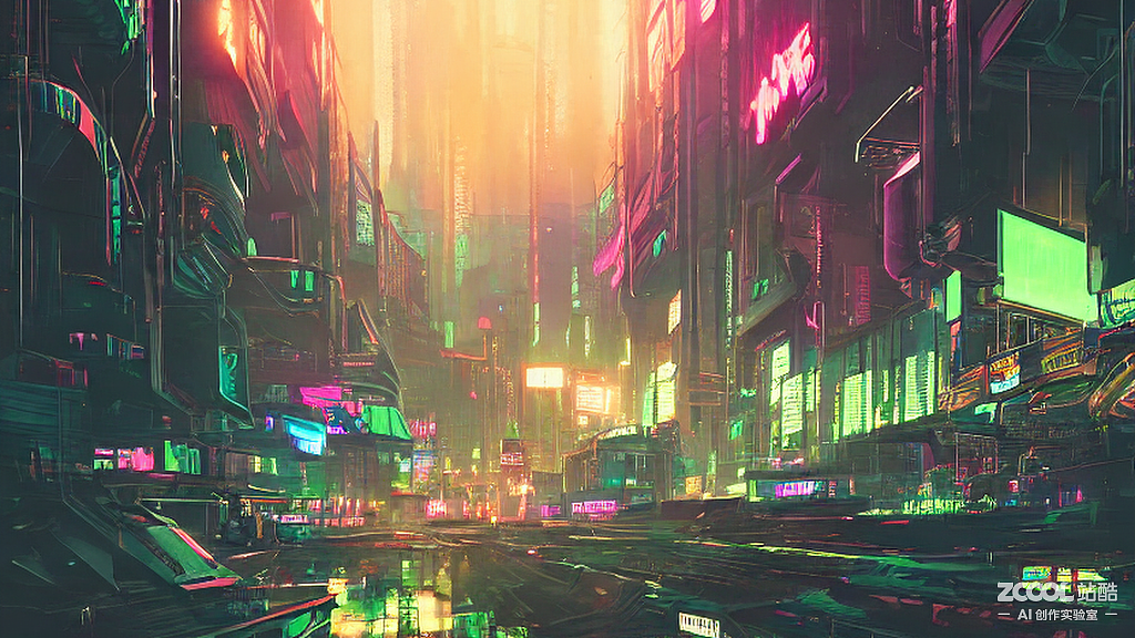 #AI创作实验室# 赛博朋克荧光世界（图ZMzIwMzc1OTc2） - AI作品 - 站酷设计师幼儿园最凶校霸原创素材 - 站酷ZCOOL