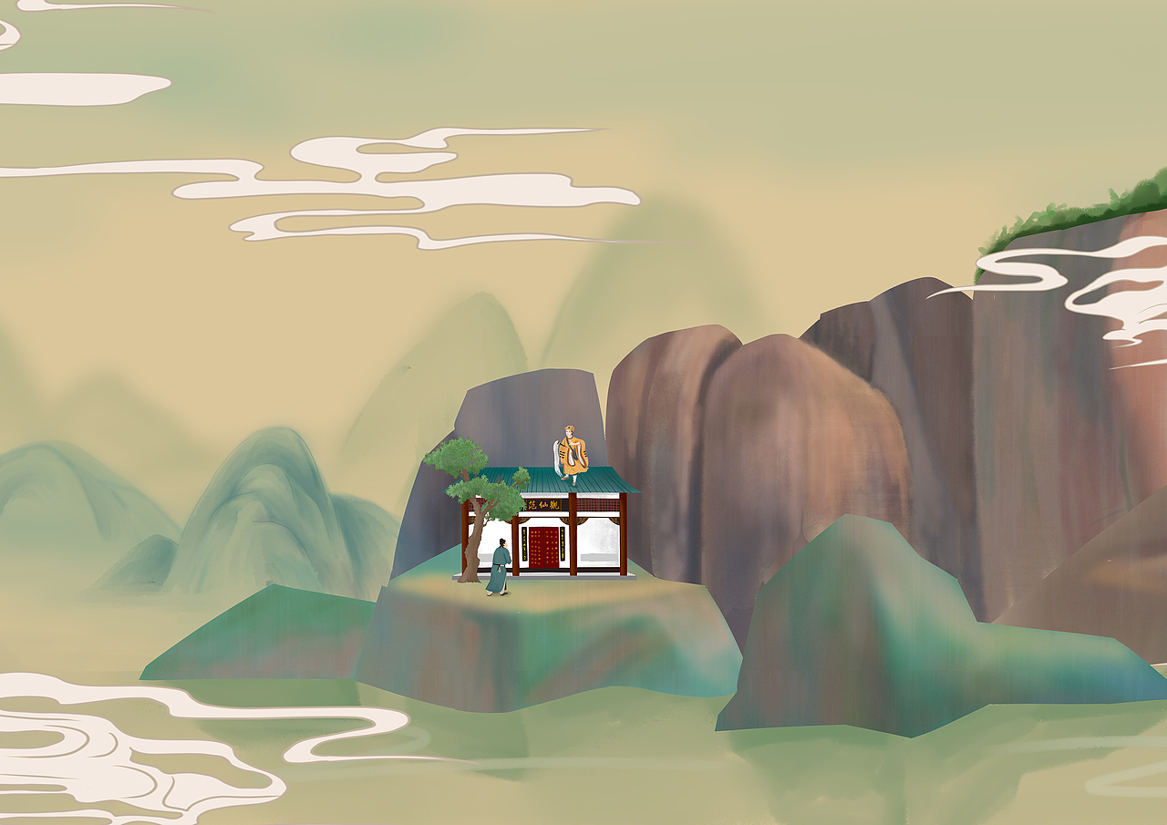 九仙二佛（图ZMjA5OTUyOTg4） - 艺术插画 - 站酷设计师木一橙原创素材 - 站酷ZCOOL