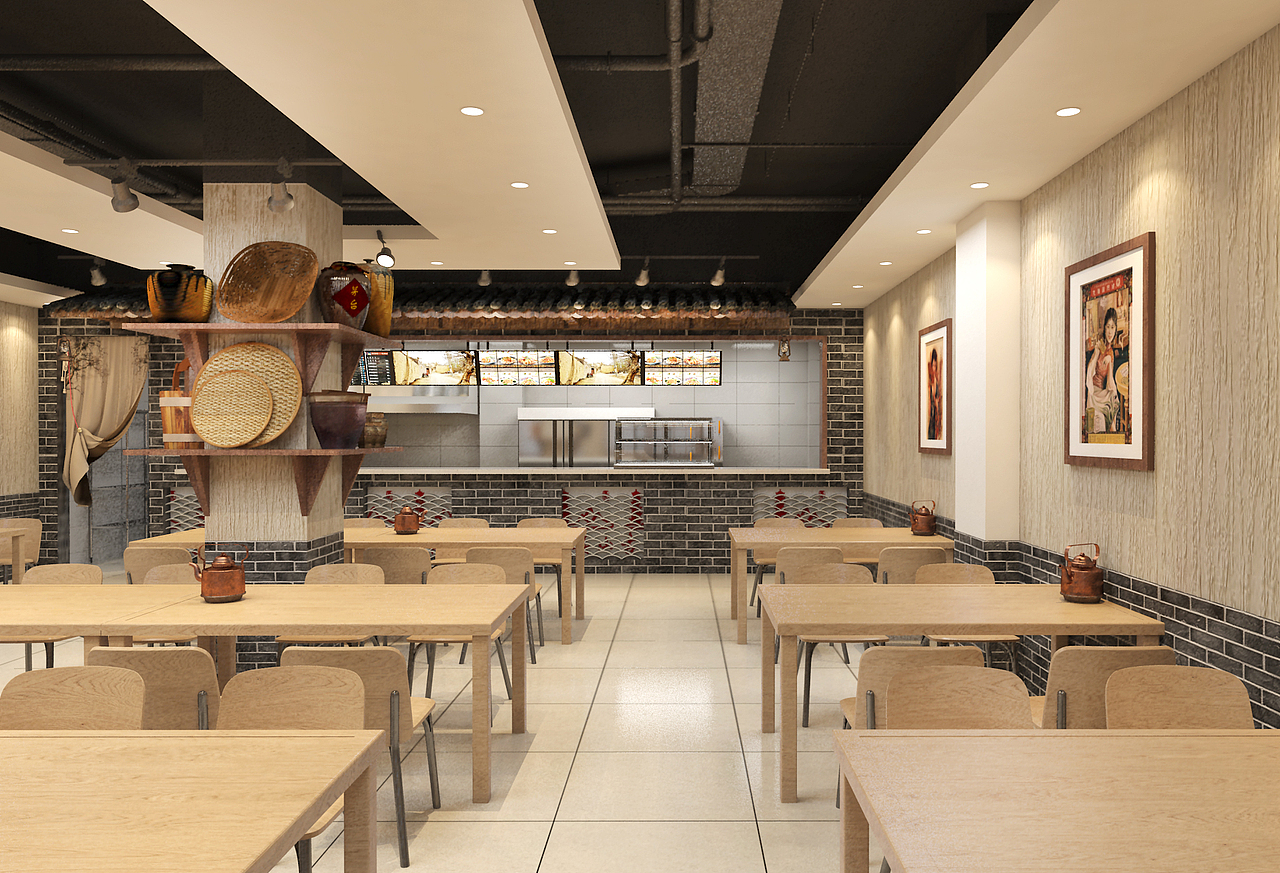 早餐店（图ZMTY5NTEzNDA0） - 家装设计 - 站酷设计师黑鸟文化艺术设计原创素材 - 站酷ZCOOL